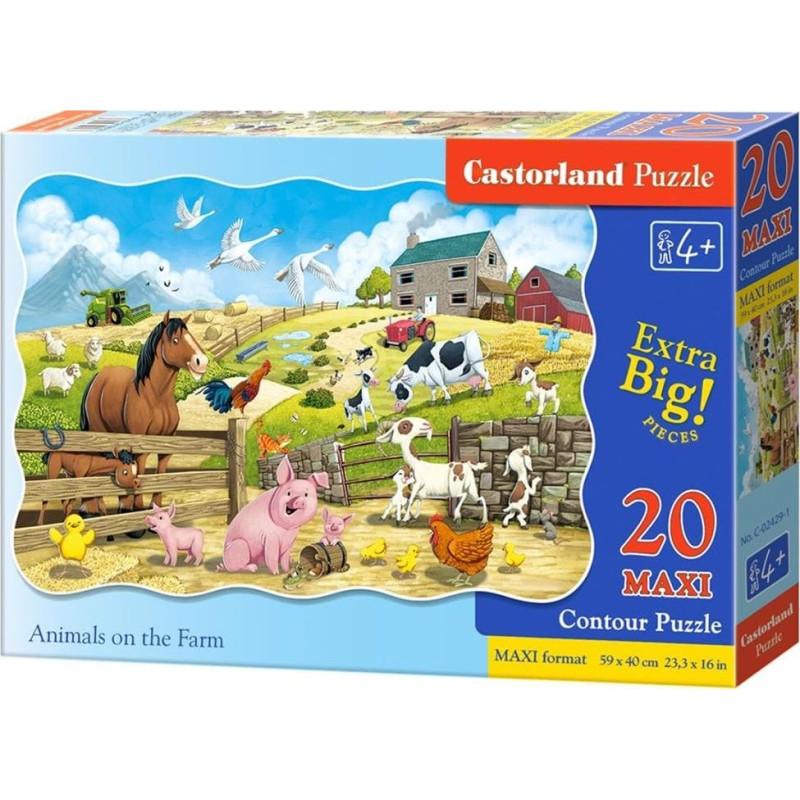 Castorland Puzzle 20 maxi - Animals on the Farm CASTOR