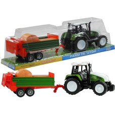 Import Leantoys Duży Traktor z Przyczepą Akcesoria Ciągnik 65 cm