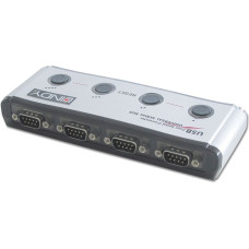 Lindy Adapter USB Lindy USB - RS-232 x4 Srebrny  (42858)