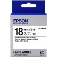 Epson Taśma LK5WBN, czarny na białym, 18mm, 9m (C53S655006)