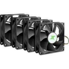 Inter-Tech IPC Fan Set 80mm (schwarz, 4er Set)