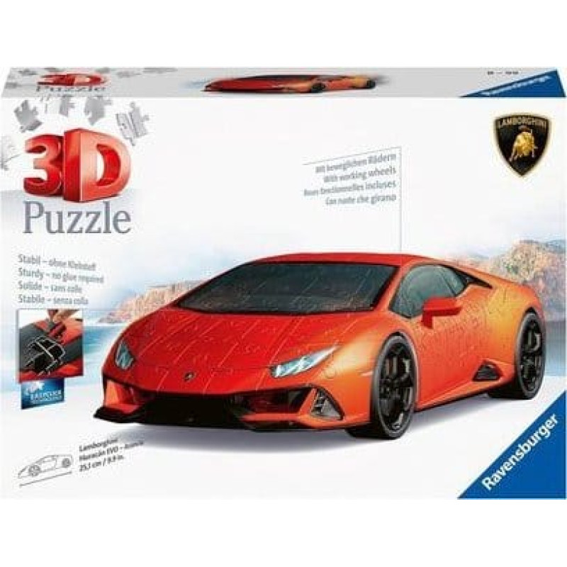 Ravensburger Puzzle 3D Lamborghini Huracan Evo arancio