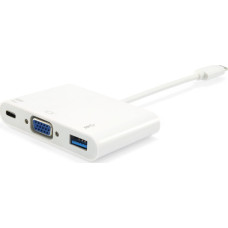 Equip Stacja/replikator Equip USB-C - VGA + USB Biały  (133462)