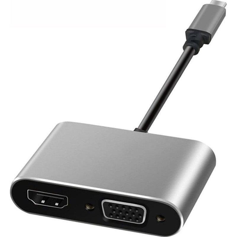 ART Adapter USB Art ADAPTER USB-C / HDMI żeński 4K 30Hz + SVGA 15pin żeński (ALU) ART oem