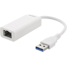 Deltaco Adapter USB Deltaco USB - RJ45 Biały  (USB3-GIGA4)