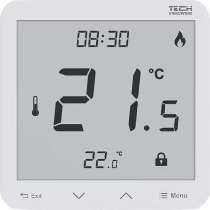 Tech Tech regulator pokojowy przewodowy dwustanowy R-10s Plus do listwy L-10, biały STR10SPWH