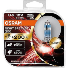 Carmotion Żarówki OSRAM H4 12V 55W PX26d Night Breaker +200%, 2 szt.