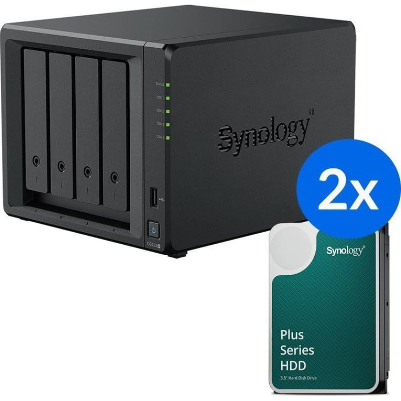 Synology Serwer Synology Synology DS423+ zestaw + 2x dysk 12T