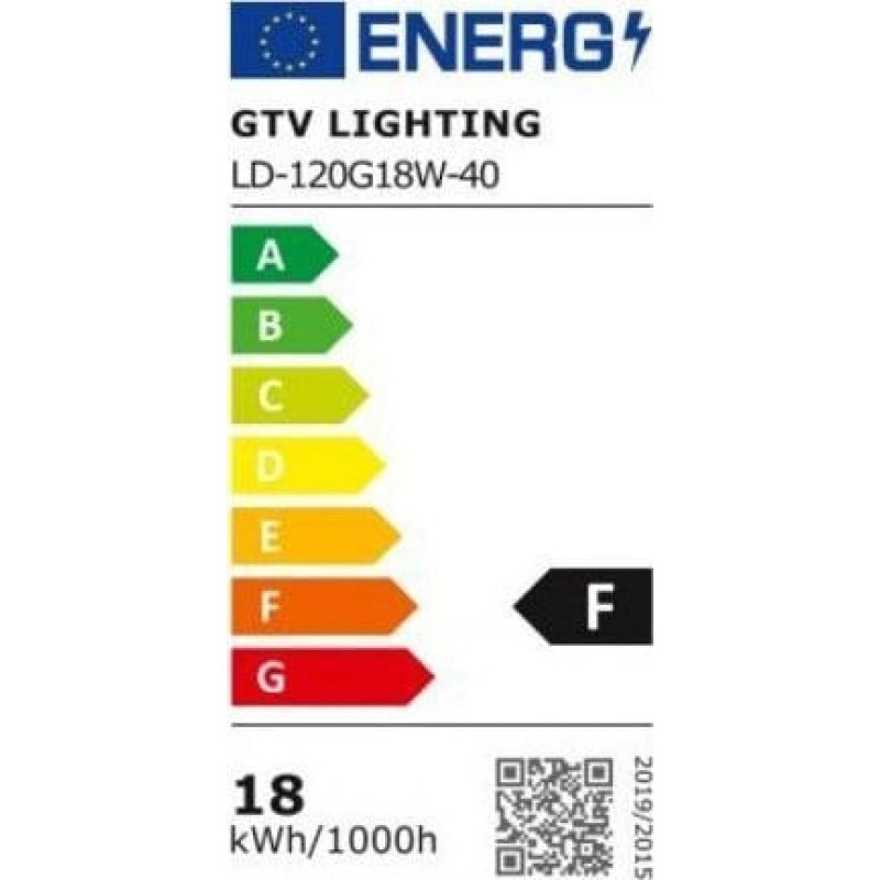 GTV ŹRÓDŁO ŚWIATŁA LED, G120-GLOB, SMD 2835, 4000K, E27, 18W,AC220-240V,KĄT ŚWIECENIA 360st., 1600lm,157mAh LD-120G18W-40