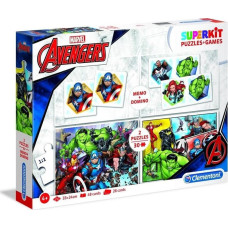 Clementoni Superkit puzzle 2x30 + memo + domino Avengers