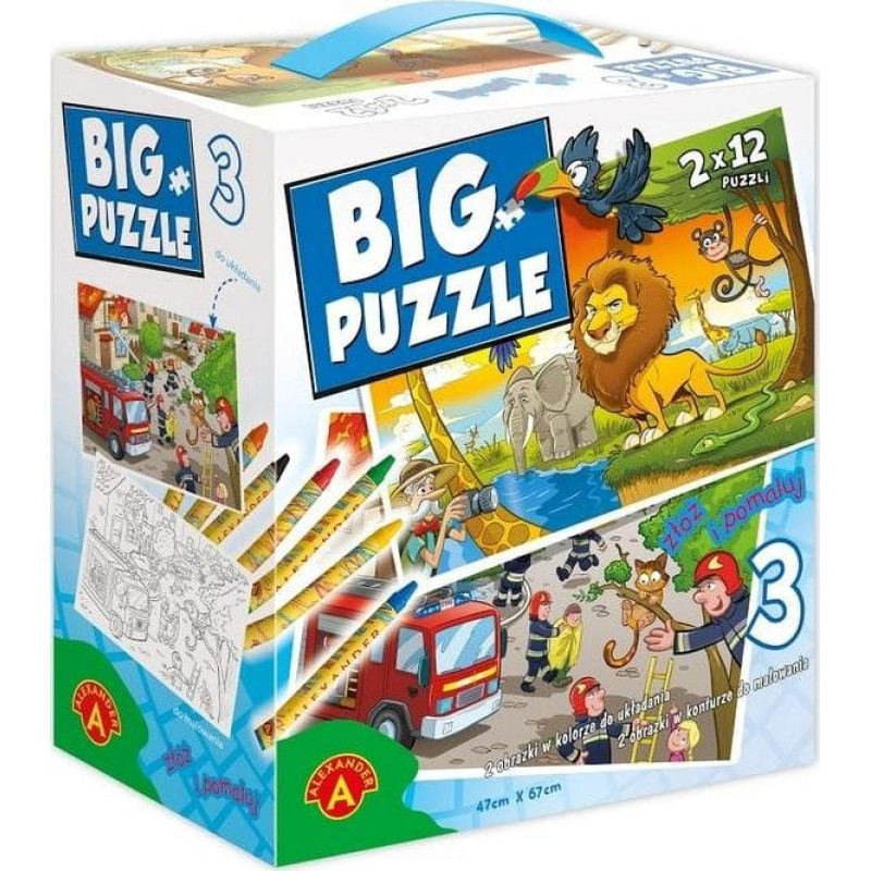 Alexander Big Puzzle 3 Zwierzęta afrykańskie i Straż ALEX