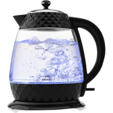 ETA Crystal Kettle ETA315490000 Electric, 2200 W, 1.7 L, Glass, 360 rotational base, Glass/Black