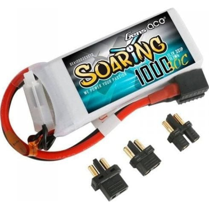 Gens Ace Akumulator Gens Ace Soaring 1000mAh 11.1V 30C 3S1P EC3/XT60/T-Plug