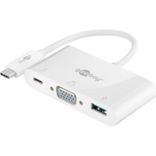 Goobay Stacja/replikator Goobay USB-C - VGA + USB-C + USB Biały  (62100)