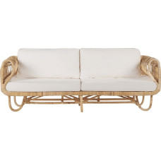 Beliani Sofa 2-osobowa rattanowa naturalna DOLCEDO