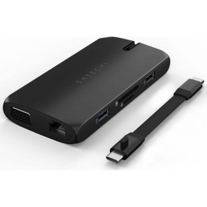 Satechi Adapter USB Satechi SATECHI USB-C On-the-Go Multiport Adapter Black | MacBook M1 M2