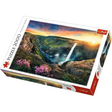 Trefl Puzzle 2000 elementów Wodospad Haifoss, Islandia (27091)