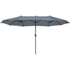 Beliani Parasol ogrodowy 270 x 460 cm szary SIBILLA (619000