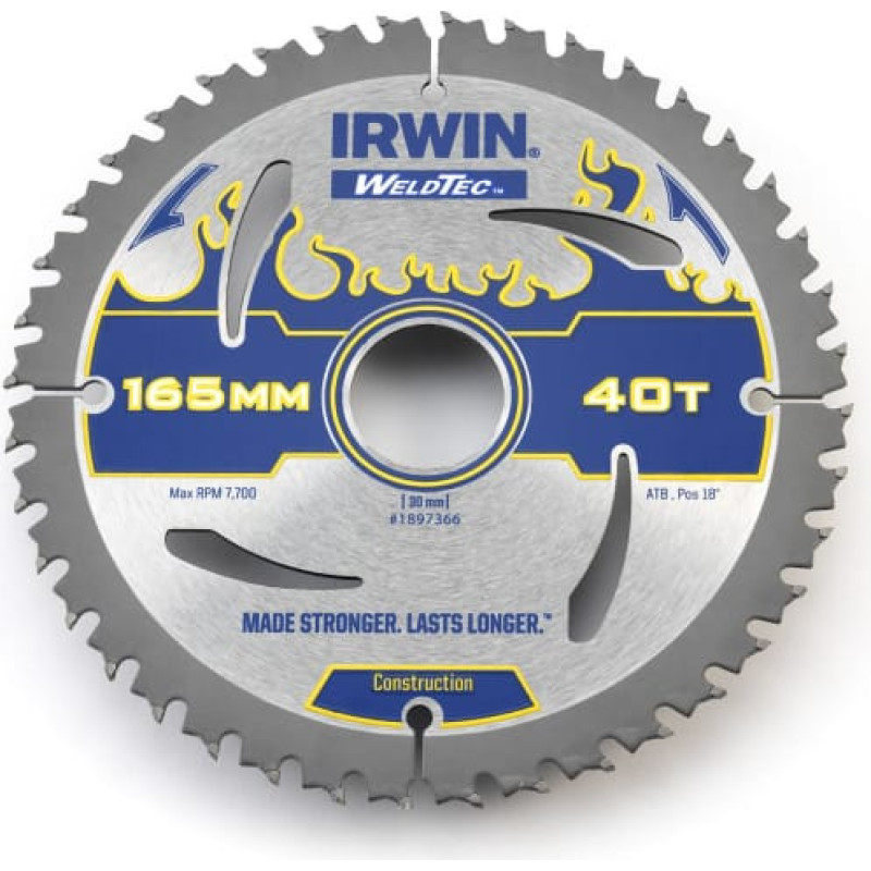 Irwin Piła tarczowa WeldTec 165x30x2,4mm 40z. - 1897366