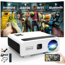 Zenwire Projektor Zenwire Projektor Rzutnik LED WiFi 2.4/5GHz Android TV FULL HD 4K 24000lm 800 ansi Autofocus Autokeystone 4D Bluetooth 2x HDMI/2x USB/Ethernet/Audio Zenwire e660h