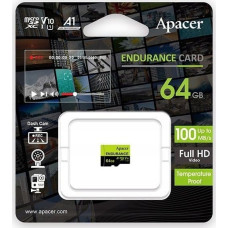 Apacer Karta Apacer Apacer Karta pamięci Endurance, 64GB, micro SDXC, AP64GEDM0D05-R, UHS-I U3 (Class 10), V30, A1