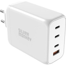 Silver Monkey Ładowarka Silver Monkey Ładowarka GaN Silver Monkey SMA154 200W 3xUSB-C PD USB-A QC 3.0 - biała