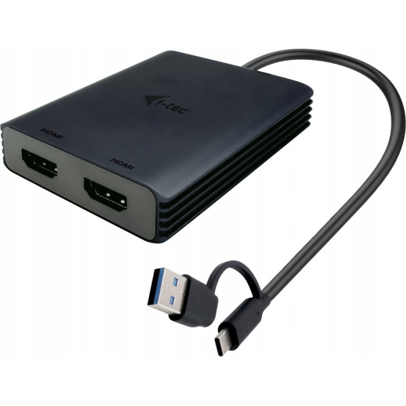 I-Tec Adapter AV I-TEC i-tec USB-A/USB-C Dual 4K HDMI Video Adapter