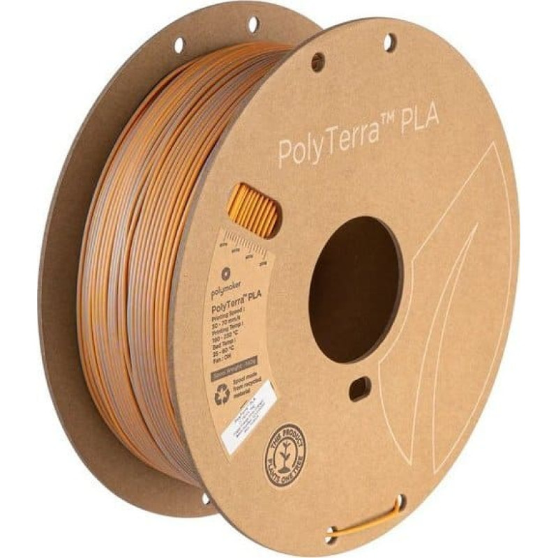 Poly Filament Polymaker PolyTerra PLA Dual Foggy Orange 1,75mm 1kg - Grey-Orange}