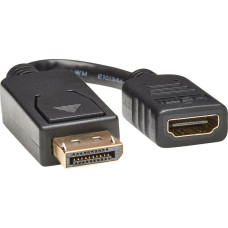 Eaton Adapter AV Eaton Eaton Tripp Lite Series DisplayPort to HDMI Video Adapter Video Converter (M/F), HDCP, Black, 6 in. (15 cm) - Videoadapter - DisplayPort mannlich zu HDMI weiblich - 15.2 cm - Schwarz - geformt