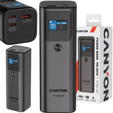 Canyon Powerbank Canyon CANYON Powerbank PB-2010 TFT 27000 mAh 97.2Wh PD140W QC 3.0 Szary