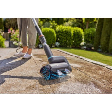 Gardena GARDENA cordless multi-cleaner AquaBrush Patio 18V P4A, hard floor cleaner (grey/turquoise, Li-Ion battery 2.5Ah P4A, POWER FOR ALL ALLIANCE)