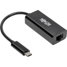 Eaton Karta sieciowa Eaton Eaton Tripp Lite Series USB C to Gigabit Ethernet Adapter USB Type C to Gbe 10/100/1000 - Netzwerkadapter - USB-C 3.1 - Gigabit Ethernet - Schwarz