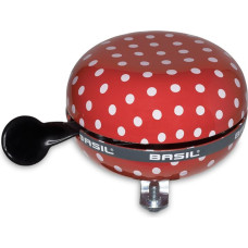 Basil Dzwonek Rowerowy BIG BELL POLKADOT 80 mm Red/White Dots (BAS-50396)