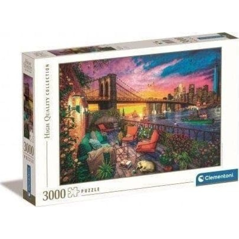 Clementoni CLE puzzle 3000 HQ Manhattan Balcony Sunset 33552