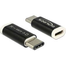 Delock USB 2.0 Adapter, USB-C Stecker > Micro-USB Buchse (schwarz)