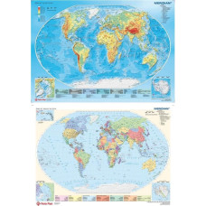 Panta Plast Podkład dwustronny z mapą świata - 196088