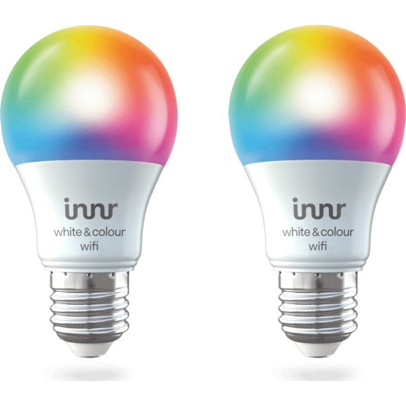 Innr WiFi Bulb white & color E27, LED lamp (2-pack, replaces 60 Watt)   (STO)