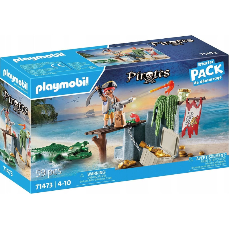 Playmobil 71473 Pirates Starter Pack Pirat mit Alligator