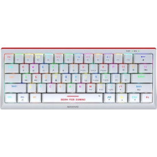 Marvo Klawiatura Marvo Marvo KG962G WH EN - R, klawiatura US, do gry, mechaniczna rodzaj przewodowa (USB), biała, RGB, czerwone przełączniki