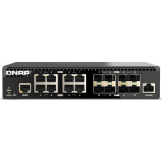 Qnap Switch Qnap QNAP QSW-M3216R-8S8T - Switch - managed - 8 x 100/1000/2.5G/5G/10GBase-T + 8 x 10Gb Ethernet SFP+ - an Rack montierbar