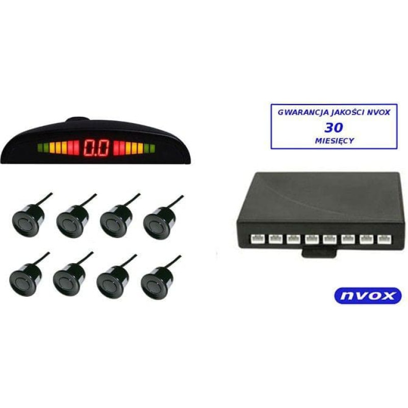 Nvox Czujniki parkowania 8 sensorowe 12V (RD038)