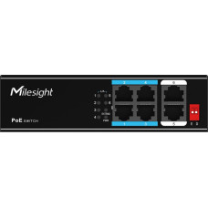 Milesight Milesight MS-S0204-EL Switch 4 portowy z PoE 65W do Kamer i CCTV 4*100 Mbps 2*100 Mbps Uplink PoE IEEE802.3 af / at