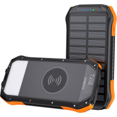 Choetech Powerbank Choetech Choetech powerbank solarny z ładowaniem indukcyjnym 20000mAh PD 20W / QC 18W / Qi 10W pomarańczowy (B657)