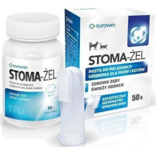 Eurowet EUROWET Stoma Żel + szczoteczka do zębów pies/kot 50g