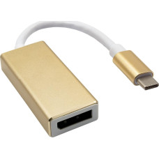Akyga Adapter USB Akyga USB-C - DisplayPort Złoty  (AK-AD-56)
