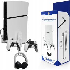 JYS Uchwyt Ścienny Na Ścianę Wieszak + Kabel 2w1 Do Sony Playstation 5 Ps5 Slim / Jys-p5177