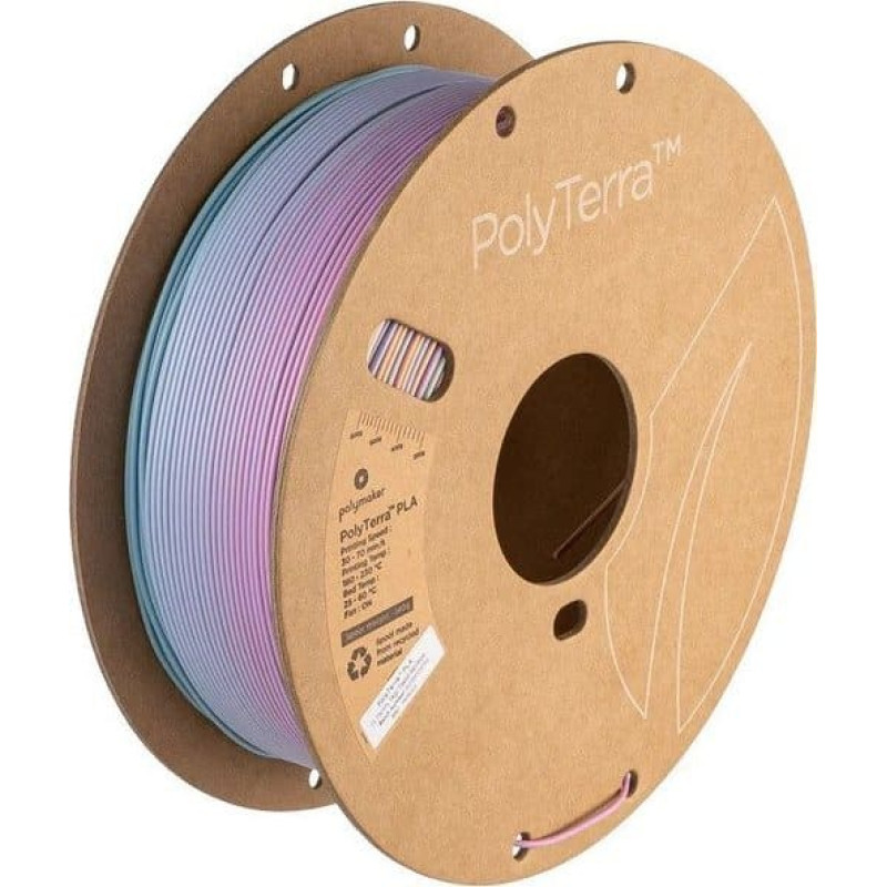 Poly Filament Polymaker PolyTerra Gradient PLA 1,75mm 1kg - Pastel Rainbow}