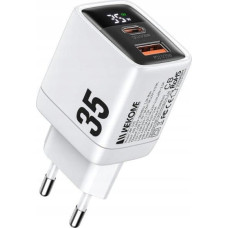 Wekome Ładowarka Wekome WEKOME WP-U25 Tint Series - Ładowarka sieciowa USB-C & USB-A Super Fast Charger GaN 35W (Biały)