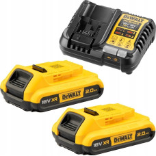 Dewalt Starter-Set Akku-Kit DCB1104D2, 18Volt (gelb/schwarz, 2x Li-Ionen Akku 9,0Ah)