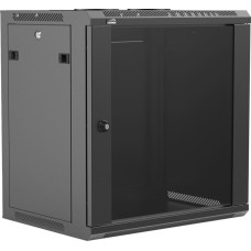 Caymon CAYMON WPR412R/B Naścienna szafa rack 19” 12U, głębokość 450 mm, zdejmowana tylna pokrywa, czarna